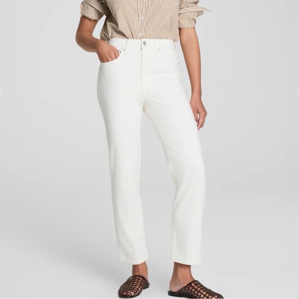 NWT, Spanx Women's SPANXsculpt ReDefine Slim Straight Denim Jeans in Linen, 6